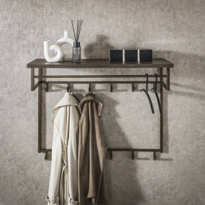LifestyleFurn Kapstok 'Dishon' Antiek Brass, Met 12 haken