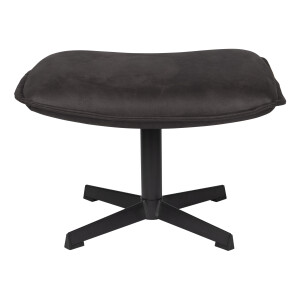 ZILT Hocker 'Belisama' Lederlook, kleur Antraciet