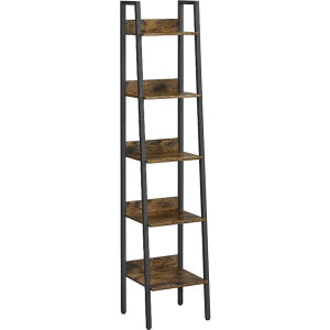 MIRA Home - Plankenkast - Kast - Metaal - Bruin - 33.8x30x170cm