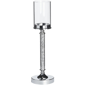 BELIANI ABBEVILLE - Kandelaar - Zilver - 48 cm - Metaal