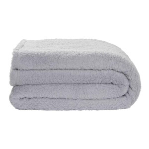 Leen Bakker - Sprei Teddy - 240x220 Cm - Polyester - Grijs