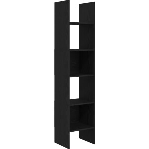 vidaXL - Boekenkast - 5-laags - 40 - x - 35 - x - 180 - cm - Bewerkt - hout - Zwart - Eiken