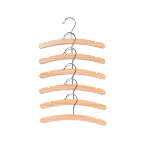 HEMA HEMA Babykleerhangertjes Hout - 6 Stuks (hout)