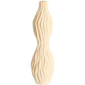 Light & Living Vaas Vania - Crème - 21.5x21x76cm - Keramiek - Modern - Bloemenvaas - Woondecoratie - Decoratieve vaas voor woonkamer of slaapkamer