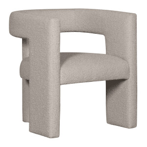 WOOOD Fauteuil 'Tiwa' Bouclé, kleur Beige