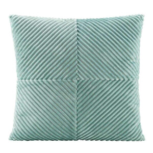 1+1 Gratis Leen Bakker - Sierkussen Raf - Grijsgroen - 45x45 Cm - Polyester - Groen#Blauw