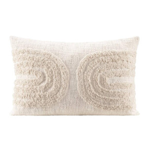 1+1 Gratis Leen Bakker - Sierkussen Mels - Off-white - 40x60 Cm - Polyester - Wit