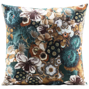 1+1 Gratis Leen Bakker - Sierkussen Lois - Petrol - 45x45 Cm - Polyester - Blauw