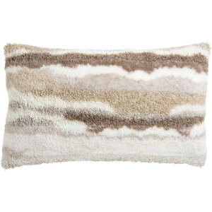 1+1 Gratis Sierkussen Manda - Off-white/ Zand - 30x50 Cm