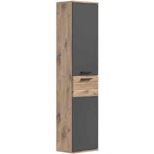 Mason hoge kast hangend basaltgrijs NB Nox eiken NB Nox eiken MDF TZ - 24x37x152cm