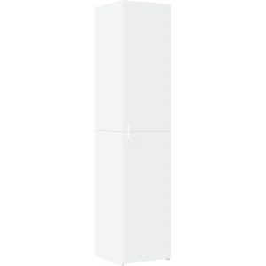 vidaXL - Hoge - kast - 40x42,5x185 - cm - bewerkt - hout - wit