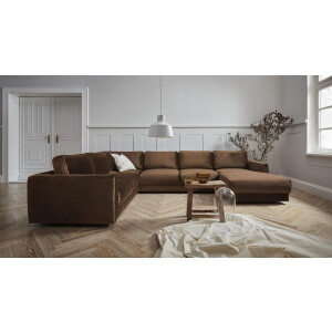 andas Zithoek Hobro U-vorm in 3 stofkwaliteiten in vele kleuren, design by morten georgsen