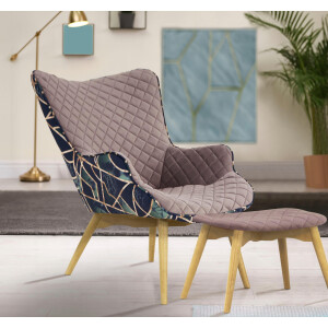 INOSIGN Fauteuil Duke print Ruitstructuurmotief op de zitting en deco-stof aan de achterkant