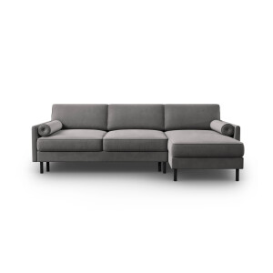 3.5-zits hoekslaapbank Scott velvet rechts met opbergruimte | Micadoni Limited Edition