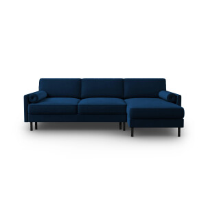 3.5-zits hoekslaapbank Scott velvet rechts met opbergruimte | Micadoni Limited Edition