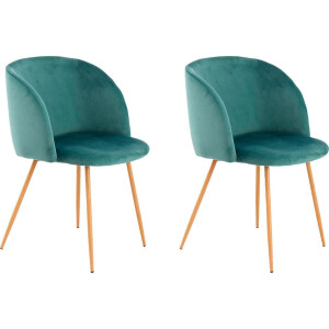 Kayoom Stoel Celina 110 2-pack grijs, fluweelzachte bekleding in moderne kleurstelling (set, 2 stuks)