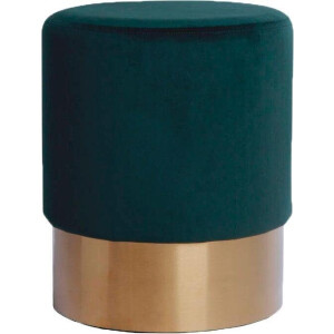 Kayoom Hocker Nano 110, hocker in stijlvol ontwerp, ronde vorm, met metalen voet Goudkleurige accenten, met onderhoudsvriendelijke stofbekleding, ronde vorm (1 stuk)