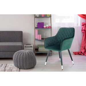 Kayoom Stoel Amino 625, stijlvolle designstoel, fluweelzachte bekleding van velvet stof (1 stuk)