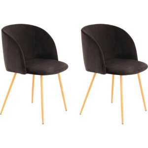 Kayoom Stoel Celina 110 2-pack grijs, fluweelzachte bekleding in moderne kleurstelling (set, 2 stuks)