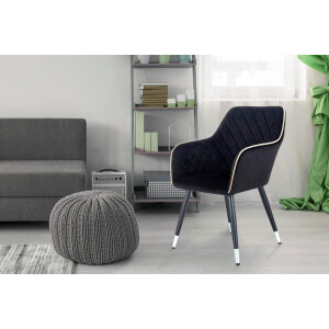 Kayoom Stoel Amino 625, stijlvolle designstoel, fluweelzachte bekleding van velvet stof (1 stuk)