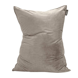 Leen Bakker - Lebel Zitzak Teddy/velours- 100x150 Cm - Polyester - Taupe