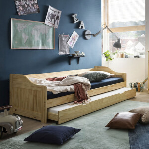 Artistiq Uitschuifbed 'Katelan' Grenenhout, 90 x 200cm