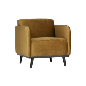 BePureHome Fauteuil 'Statement' Velvet, kleur Honey Yellow