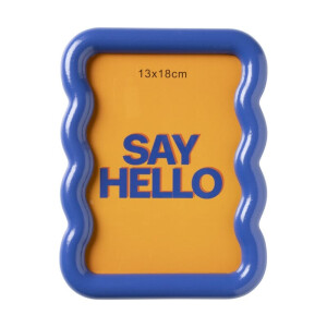 Fotolijst golf - blauw - 13x18 cm