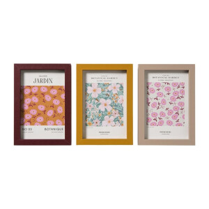 Fotolijsten set van 3 - beige/oker/rood - 10x15 cm