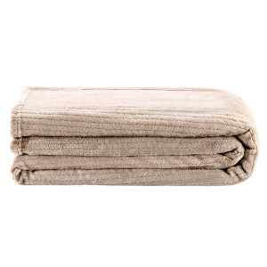 Leen Bakker - Plaid Lenn - 200x220 Cm - Polyester - Beige