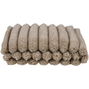 1+1 Gratis Leen Bakker - Plaid Douwe - Zand - 130x170 Cm - Polyester - Beige