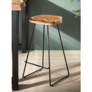 Barstoel Martin set van 4 stuks in massief acacia naturel