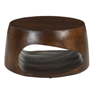 Artistiq Ronde Salontafel 'Khaleel' Mangohout, 75cm, kleur Bruin