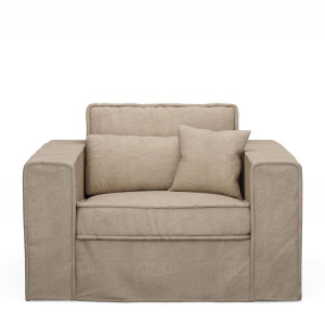 Loveseat Metropolis, Natural, Washed Cotton