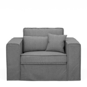 Loveseat Metropolis, Grey, Washed Cotton