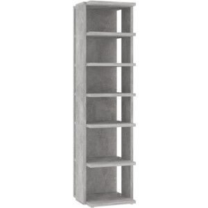 vidaXL - Schoenenkast - 27,5x27x102 - cm - bewerkt - hout - betongrijs