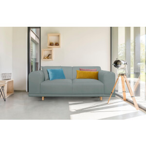 andas 2-zitsbank Maroon in een scandinavisch design, met losse kussens