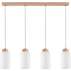 SPOT Light Hanglamp BOSCO WOOD Hanglamp, natuurproduct van eikenhout, duurzaam, kap van glas