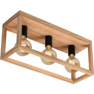 SPOT Light Plafondlamp KAGO Natuurproduct van eikenhout, duurzaam met FSC-certificaat