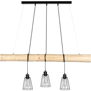 SPOT Light Hanglamp TRABO Hanglamp, met massief houten balken ø 8-12 cm, natuurproduct, in te korten