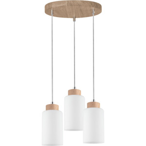 SPOT Light Hanglamp BOSCO WOOD Hanglamp, natuurproduct van eikenhout, duurzaam, kap van glas