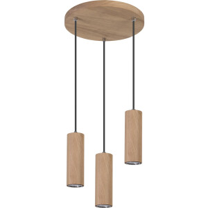 SPOT Light Hanglamp PIPE Hanglamp, natuurproduct van eikenhout, led verwisselbaar