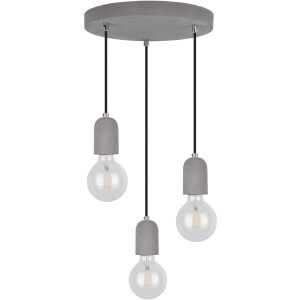 SPOT Light Hanglamp Amory Hanglamp, echt beton - met de hand gemaakt, textielen kabel, natuurproduct