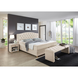 Home affaire Boxspring Claire met massieve box, incl. topmatras, verschillende hardheden