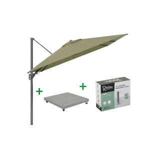 Combideal Platinum Zweefparasol Challenger Premium T2 Lush Green 300 x 300 cm