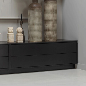 WOOOD TV-meubel 'Finca' Mat zwart, 100cm