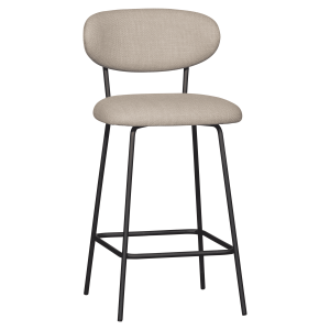 WOOOD Barkruk 'Kjeld' Geweven, kleur Naturel (zithoogte 66cm)