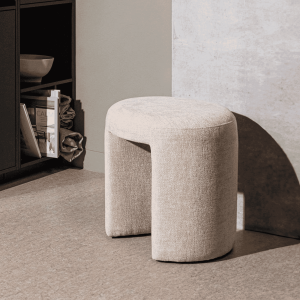 WOOOD Krukje 'Charlie' Chenille, kleur Naturel