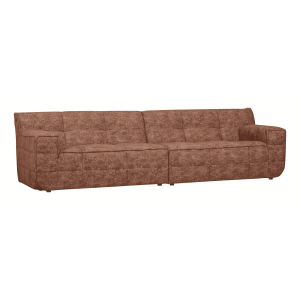 WOOOD 4-zits Bank 'Timor' Chenille, kleur Brick