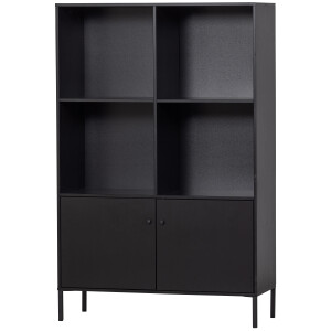 WOOOD Opbergkast 'Xam' Grenenhout, kleur Zwart